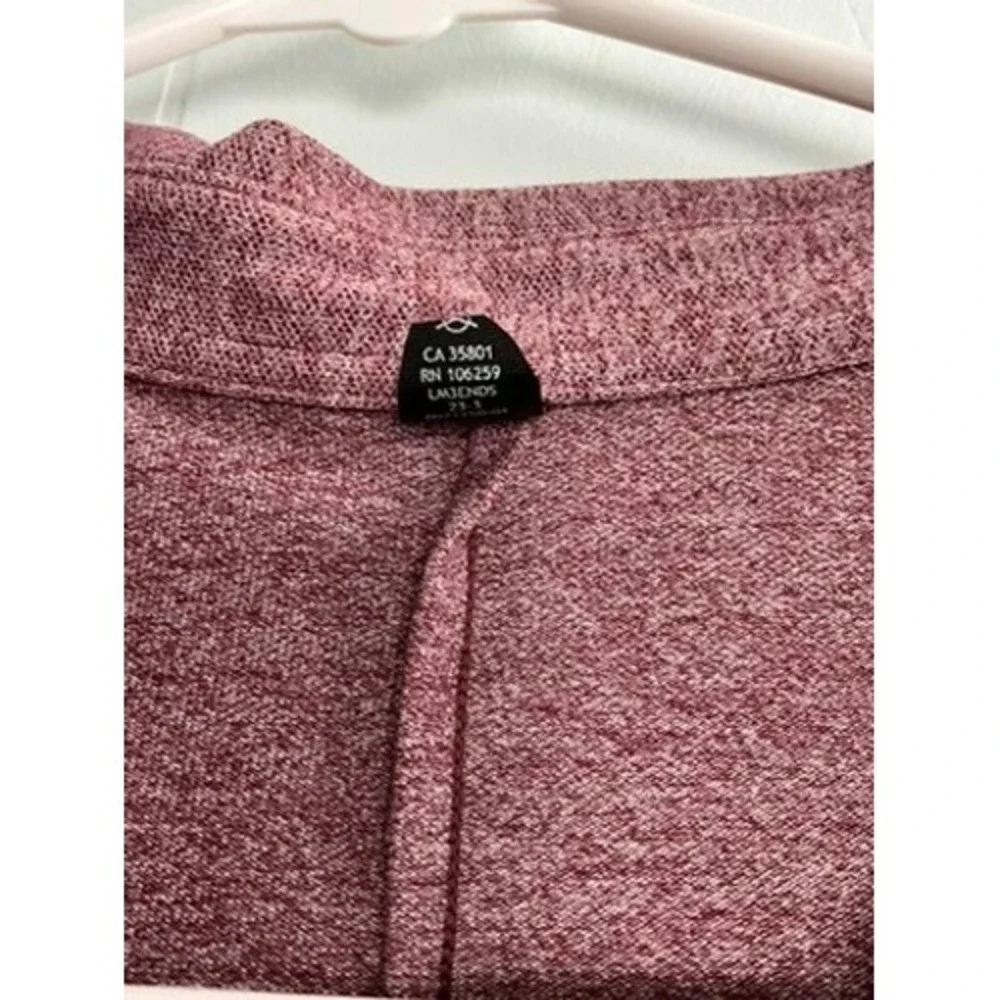 Lululemon Mens Evolution Short Sleeve Polo Shirt Heathered Mulled Wine LM3ENDS L